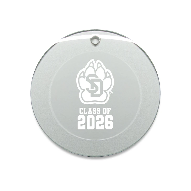 Jardine South Dakota Coyotes 3.25" Class of 2026 Round Glass Ornament