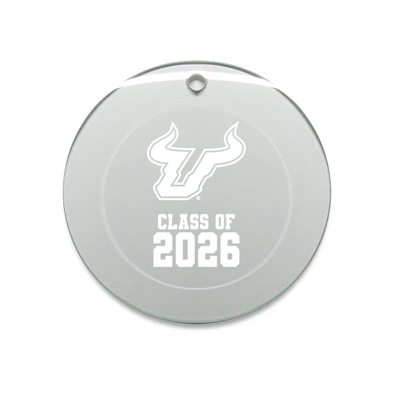 Jardine South Florida Bulls 3.25" Class of 2026 Round Glass Ornament