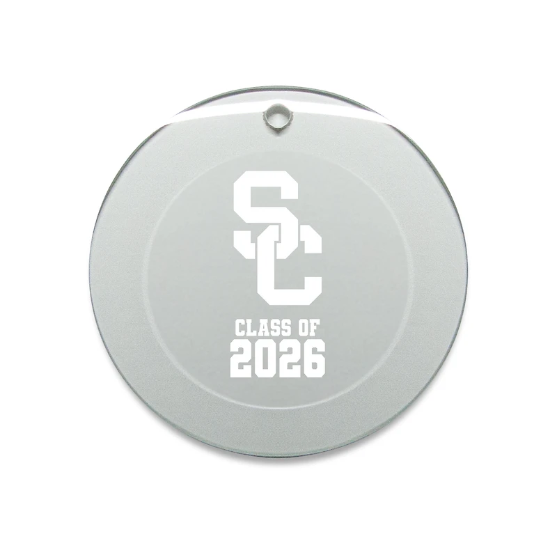 Jardine USC Trojans 3.25" Class of 2026 Round Glass Ornament