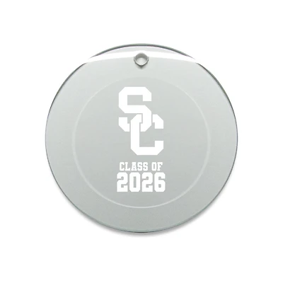Jardine USC Trojans 3.25" Class of 2026 Round Glass Ornament
