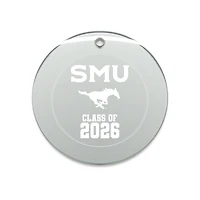 Jardine SMU Mustangs 3.25" Class of 2026 Round Glass Ornament