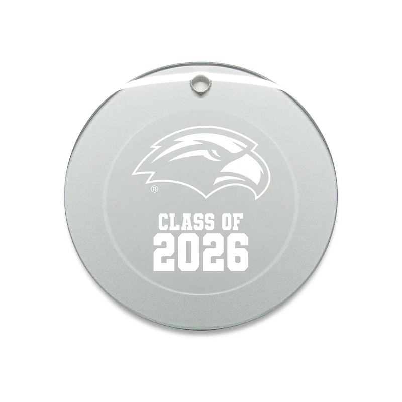 Jardine Southern Miss Golden Eagles 3.25" Class of 2026 Round Glass Ornament
