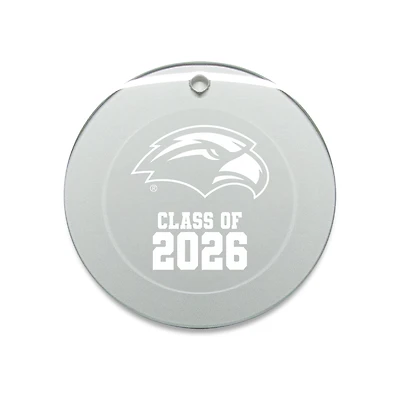 Jardine Southern Miss Golden Eagles 3.25" Class of 2026 Round Glass Ornament
