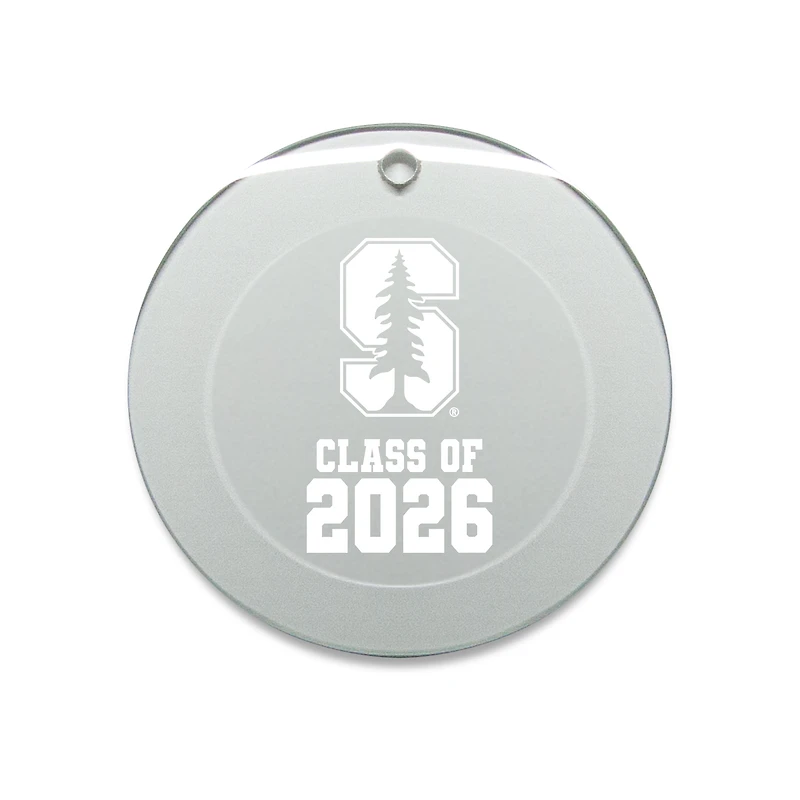 Jardine Stanford Cardinal 3.25" Class of 2026 Round Glass Ornament