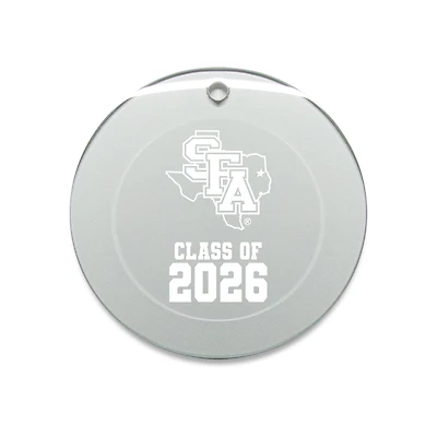 Jardine Stephen F Austin Lumberjacks 3.25" Class of 2026 Round Glass Ornament