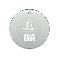 Jardine Stevens Institute of Technology Ducks 3.25" Class of 2026 Round Glass Ornament