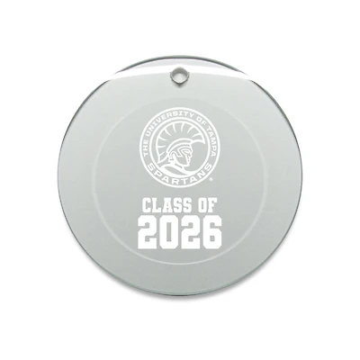 Jardine Tampa Spartans 3.25" Class of 2026 Round Glass Ornament