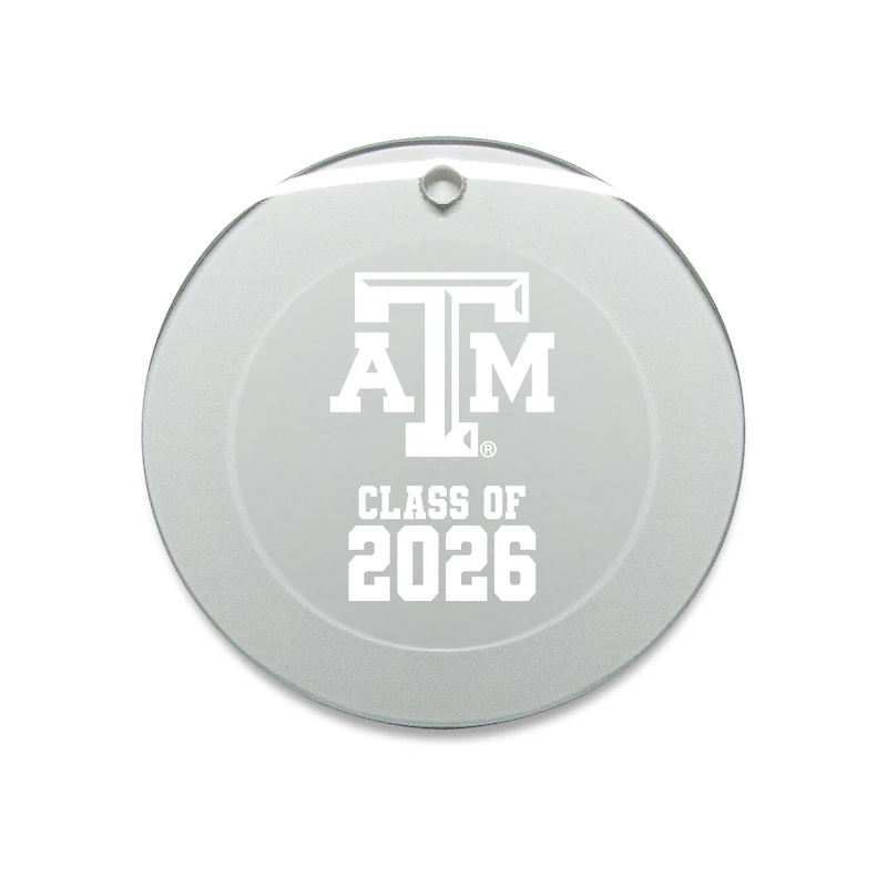Jardine Texas A&M Aggies 3.25" Class of 2026 Round Glass Ornament