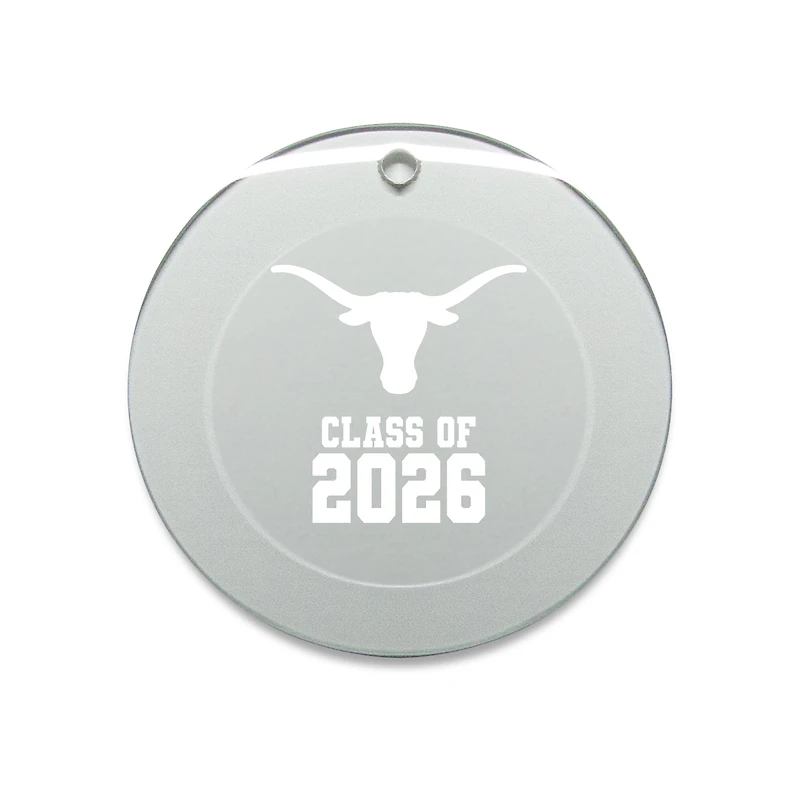 Jardine Texas Longhorns 3.25" Class of 2026 Round Glass Ornament
