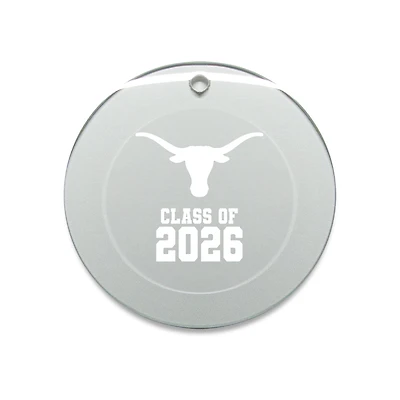 Jardine Texas Longhorns 3.25" Class of 2026 Round Glass Ornament