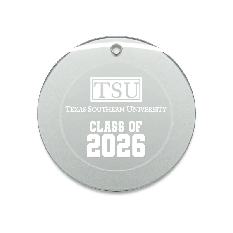 Jardine Texas Southern Tigers 3.25" Class of 2026 Round Glass Ornament