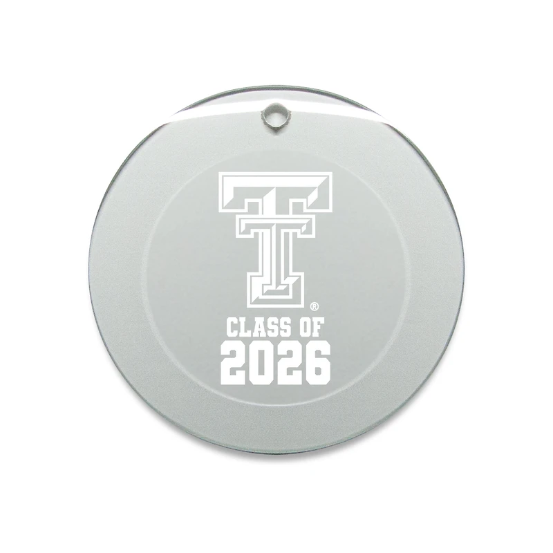 Jardine Texas Tech Red Raiders 3.25" Class of 2026 Round Glass Ornament