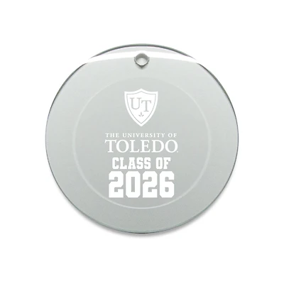 Jardine Toledo Rockets 3.25" Class of 2026 Round Glass Ornament