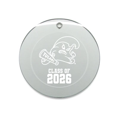 Jardine Tulane Green Wave 3.25" Class of 2026 Round Glass Ornament