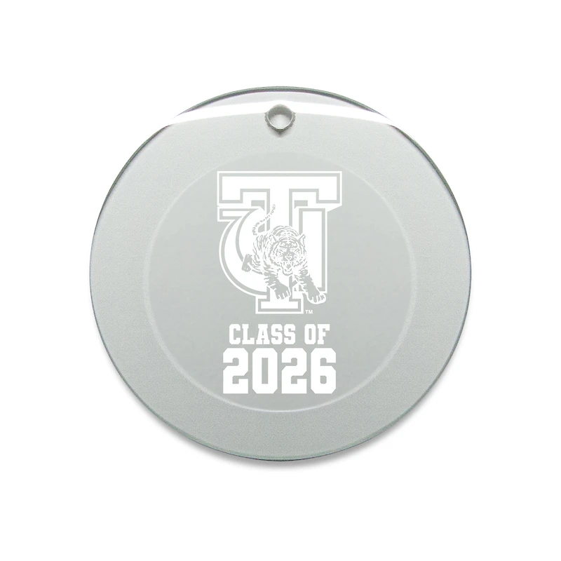 Jardine Tuskegee Golden Tigers 3.25" Class of 2026 Round Glass Ornament