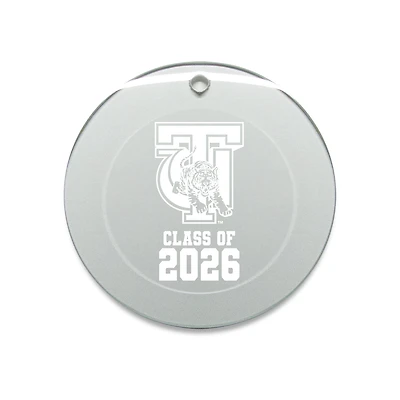 Jardine Tuskegee Golden Tigers 3.25" Class of 2026 Round Glass Ornament