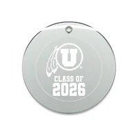 Jardine Utah Utes 3.25" Class of 2026 Round Glass Ornament
