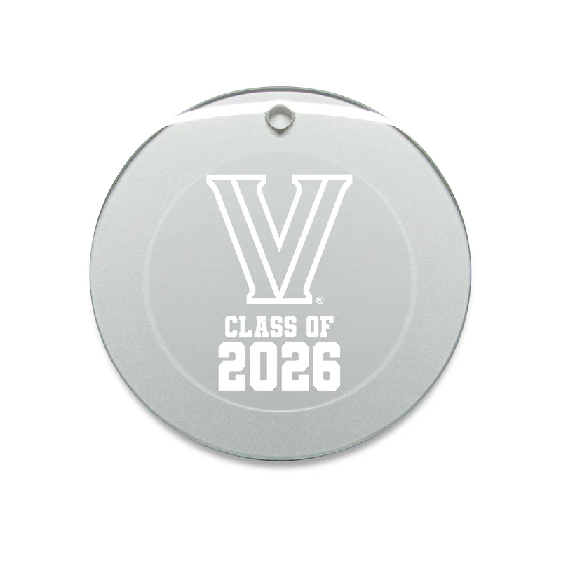 Jardine Villanova Wildcats 3.25" Class of 2026 Round Glass Ornament