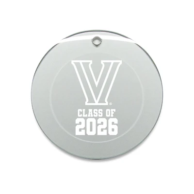 Jardine Villanova Wildcats 3.25" Class of 2026 Round Glass Ornament