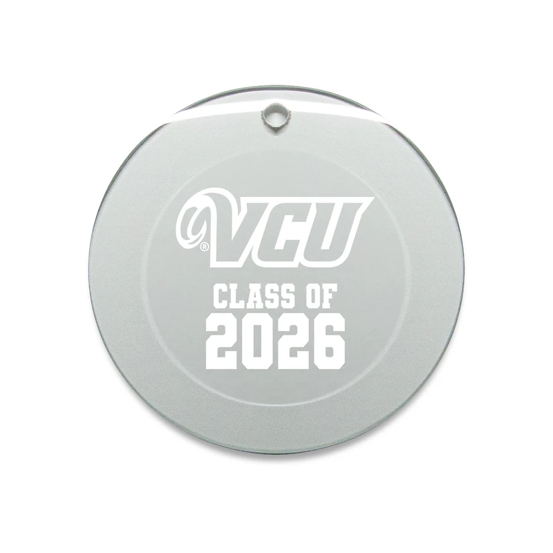 Jardine VCU Rams 3.25" Class of 2026 Round Glass Ornament