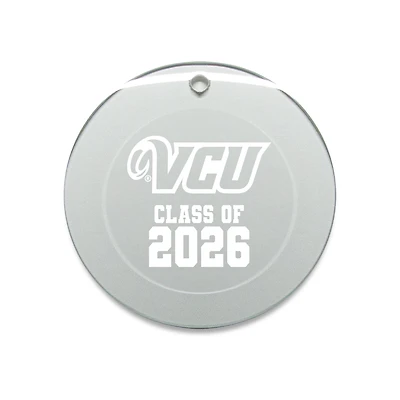 Jardine VCU Rams 3.25" Class of 2026 Round Glass Ornament