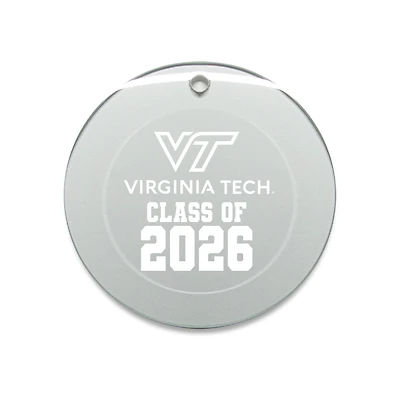 Jardine Virginia Tech Hokies 3.25" Class of 2026 Round Glass Ornament