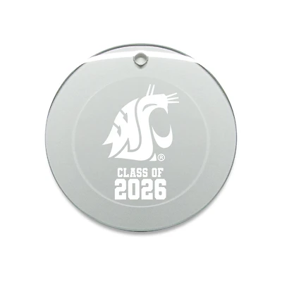 Jardine Washington State Cougars 3.25" Class of 2026 Round Glass Ornament