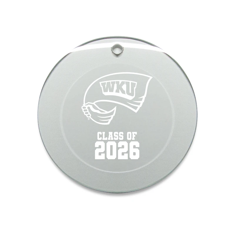 Jardine Western Kentucky Hilltoppers 3.25" Class of 2026 Round Glass Ornament