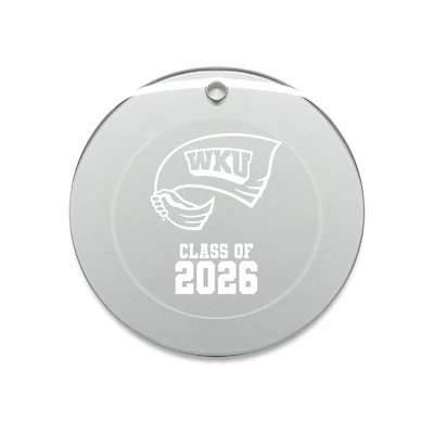 Jardine Western Kentucky Hilltoppers 3.25" Class of 2026 Round Glass Ornament