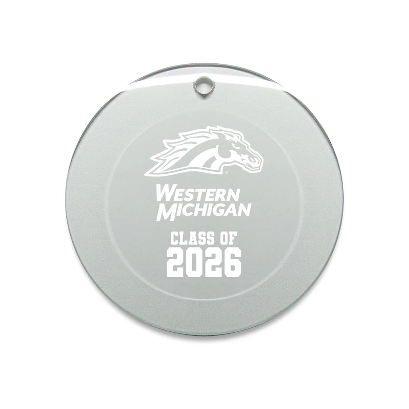 Jardine Western Michigan Broncos 3.25" Class of 2026 Round Glass Ornament