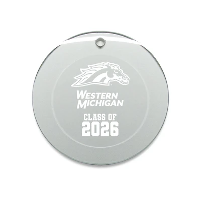 Jardine Western Michigan Broncos 3.25" Class of 2026 Round Glass Ornament