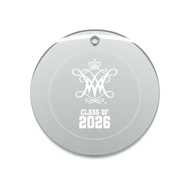 Jardine William & Mary Tribe 3.25" Class of 2026 Round Glass Ornament