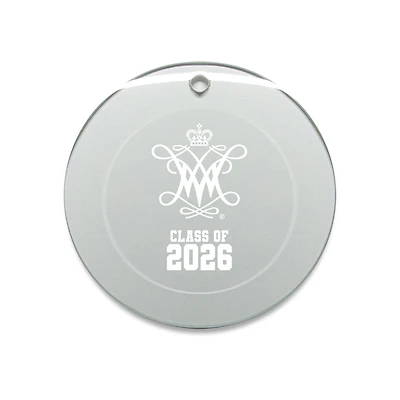 Jardine William & Mary Tribe 3.25" Class of 2026 Round Glass Ornament