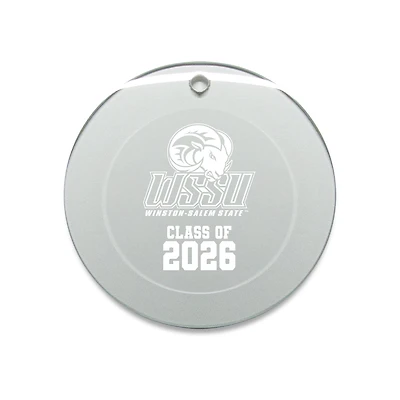 Jardine Winston-Salem State Rams 3.25" Class of 2026 Round Glass Ornament