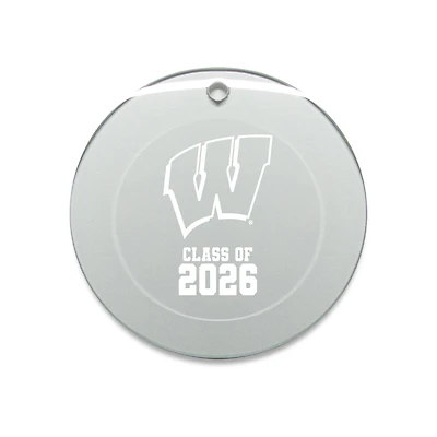 Jardine Wisconsin Badgers 3.25" Class of 2026 Round Glass Ornament