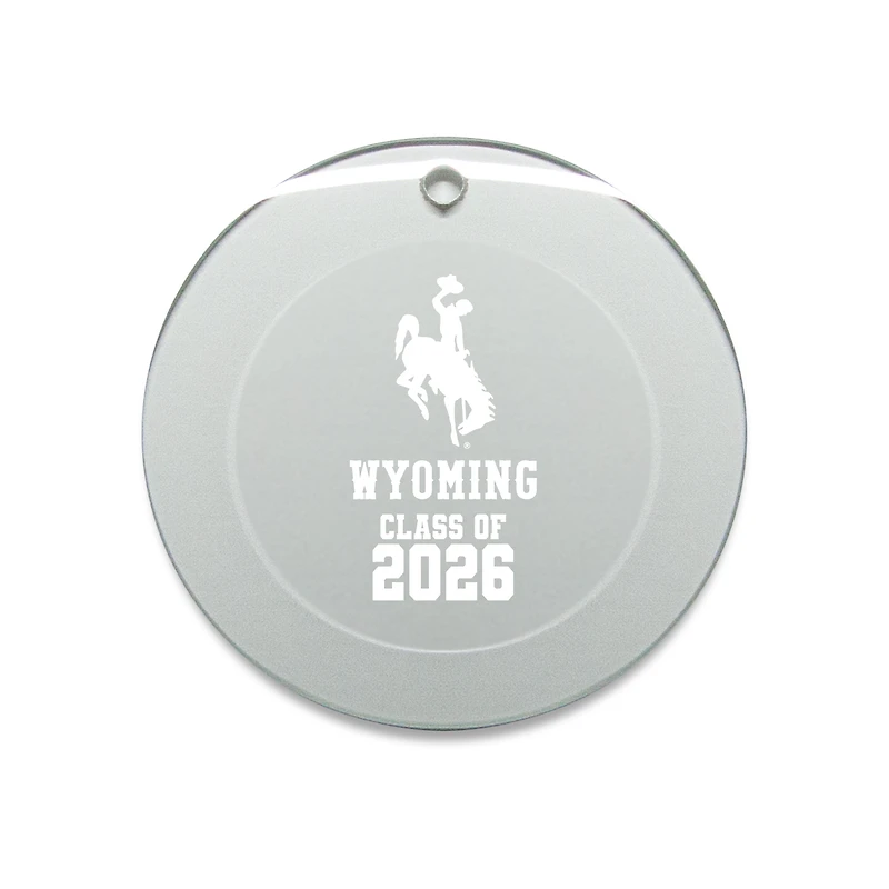 Jardine Wyoming Cowboys 3.25" Class of 2026 Round Glass Ornament