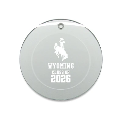 Jardine Wyoming Cowboys 3.25" Class of 2026 Round Glass Ornament
