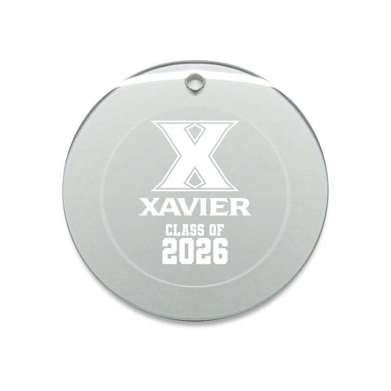 Jardine Xavier Musketeers 3.25" Class of 2026 Round Glass Ornament
