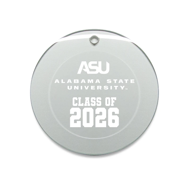 Jardine Alabama State Hornets 3.25" Class of 2026 Round Glass Ornament