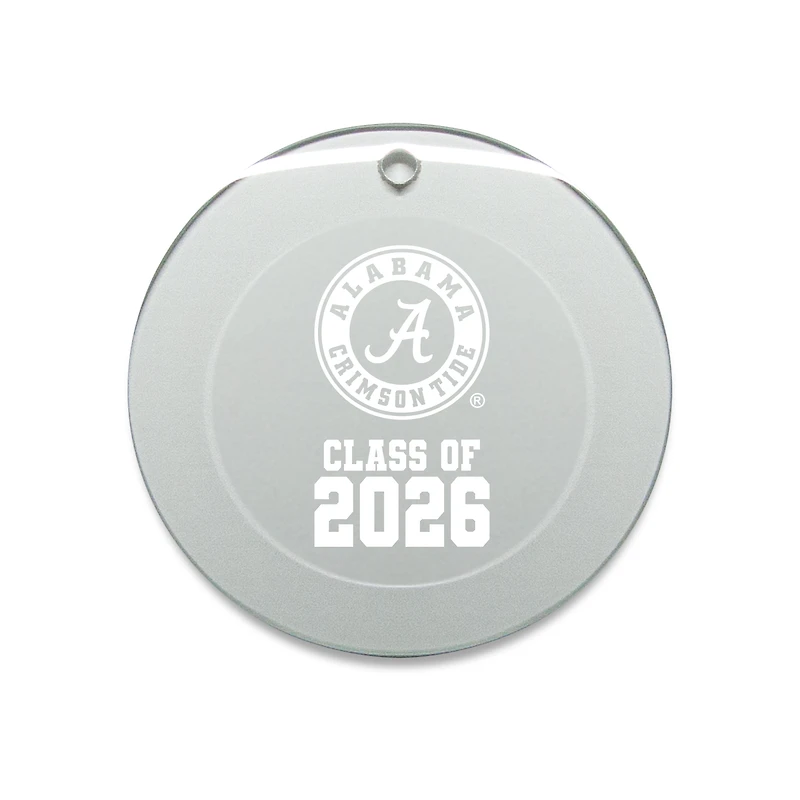 Jardine Alabama Crimson Tide 3.25" Class of 2026 Round Glass Ornament