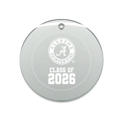 Jardine Alabama Crimson Tide 3.25" Class of 2026 Round Glass Ornament