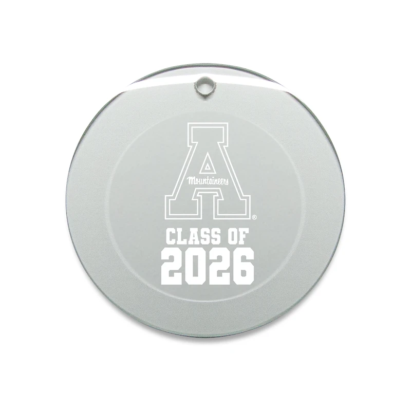 Jardine Appalachian State Mountaineers 3.25" Class of 2026 Round Glass Ornament