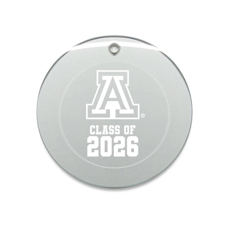 Jardine Arizona Wildcats 3.25" Class of 2026 Round Glass Ornament