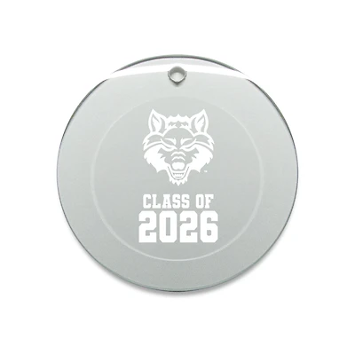 Jardine Arkansas State Red Wolves 3.25" Class of 2026 Round Glass Ornament