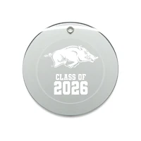 Jardine Arkansas Razorbacks 3.25" Class of 2026 Round Glass Ornament