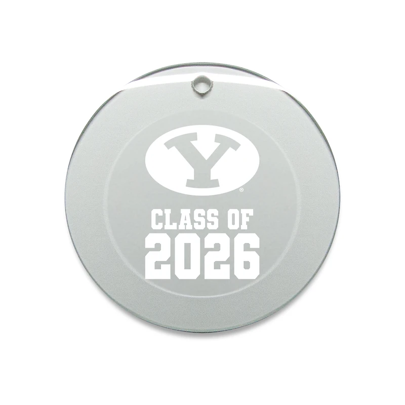 Jardine BYU Cougars 3.25" Class of 2026 Round Glass Ornament