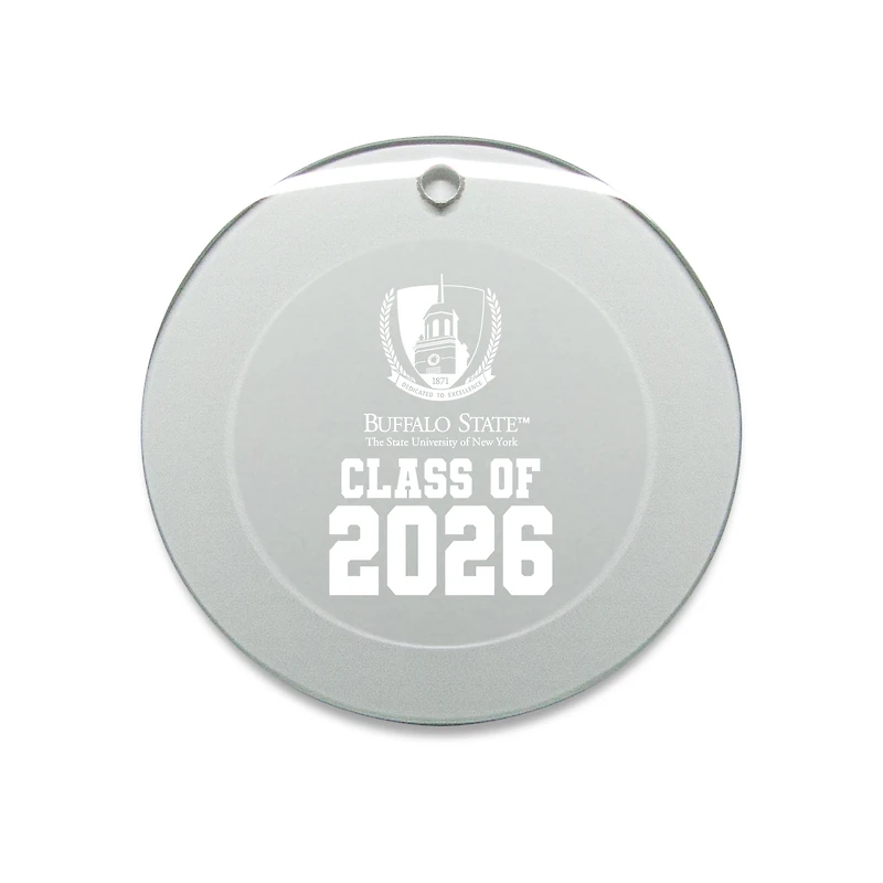 Jardine Buffalo State Bengals 3.25" Class of 2026 Round Glass Ornament