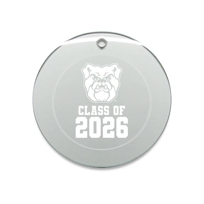 Jardine Butler Bulldogs 3.25" Class of 2026 Round Glass Ornament