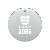 Jardine Butler Bulldogs 3.25" Class of 2026 Round Glass Ornament