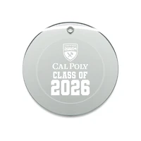 Jardine Cal Poly Mustangs 3.25" Class of 2026 Round Glass Ornament